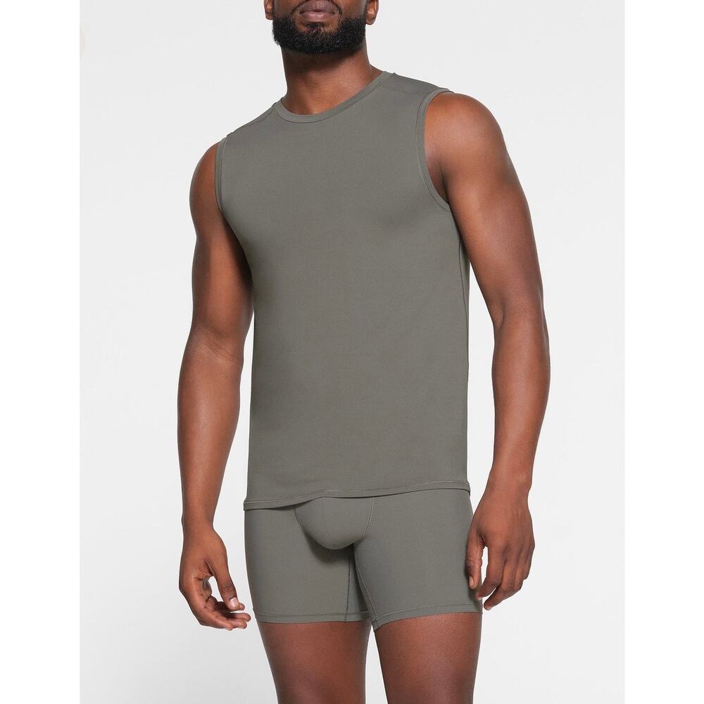 SKIMS SPORT MENS MUSCLE TANK color GUNMETAL size medium